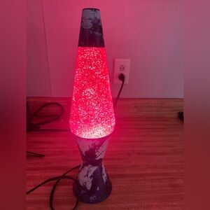 Schylling Rare- 17" Dark Faerie Dust lava GLITTER Lamp Spencer's Exclusives